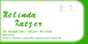 melinda katzer business card